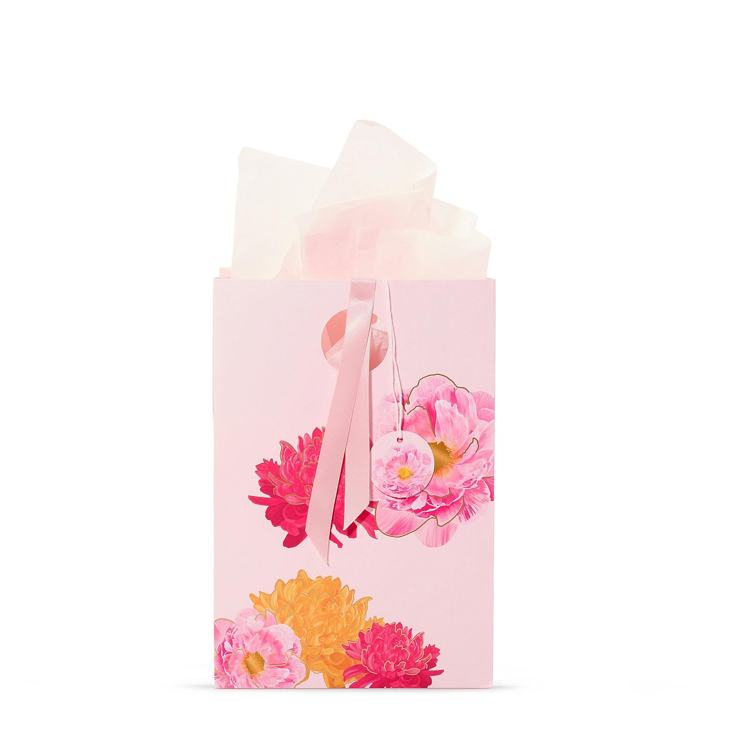 Pink Peony Floral Gift Bag DGUY