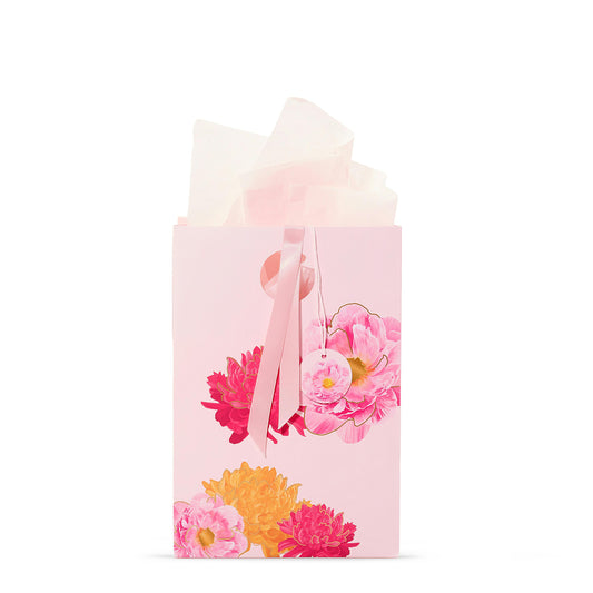 Pink Peony Floral Gift Bag DGUY