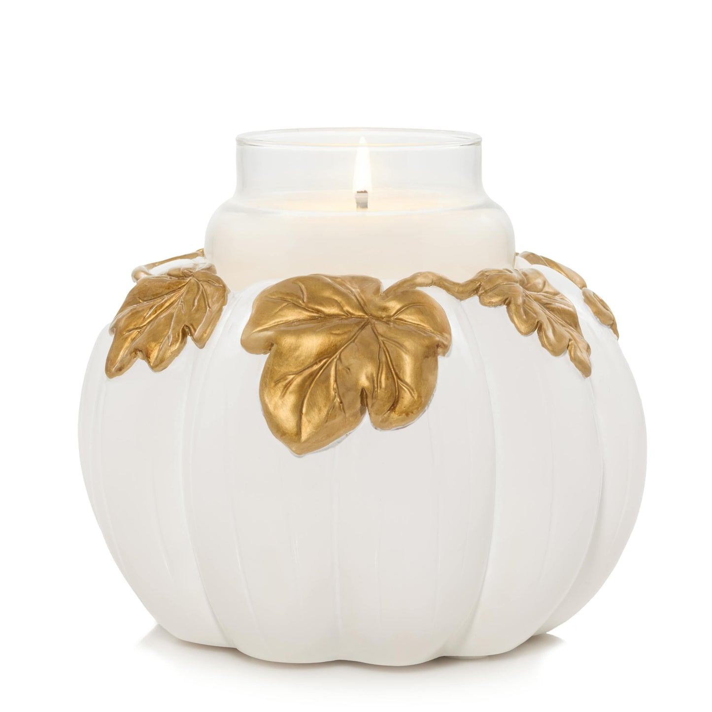 White Pumpkin Resin Holder CFBZ